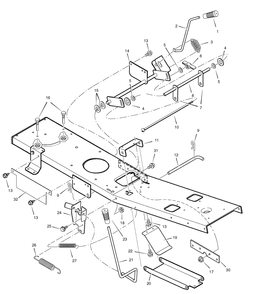 Mower Housing Suspension Diagram and Parts List for 7800503-309007X151A 2009 Briggs and Stratton Lawn Tractor
